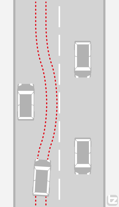 How to move safely into the moving traffic lane